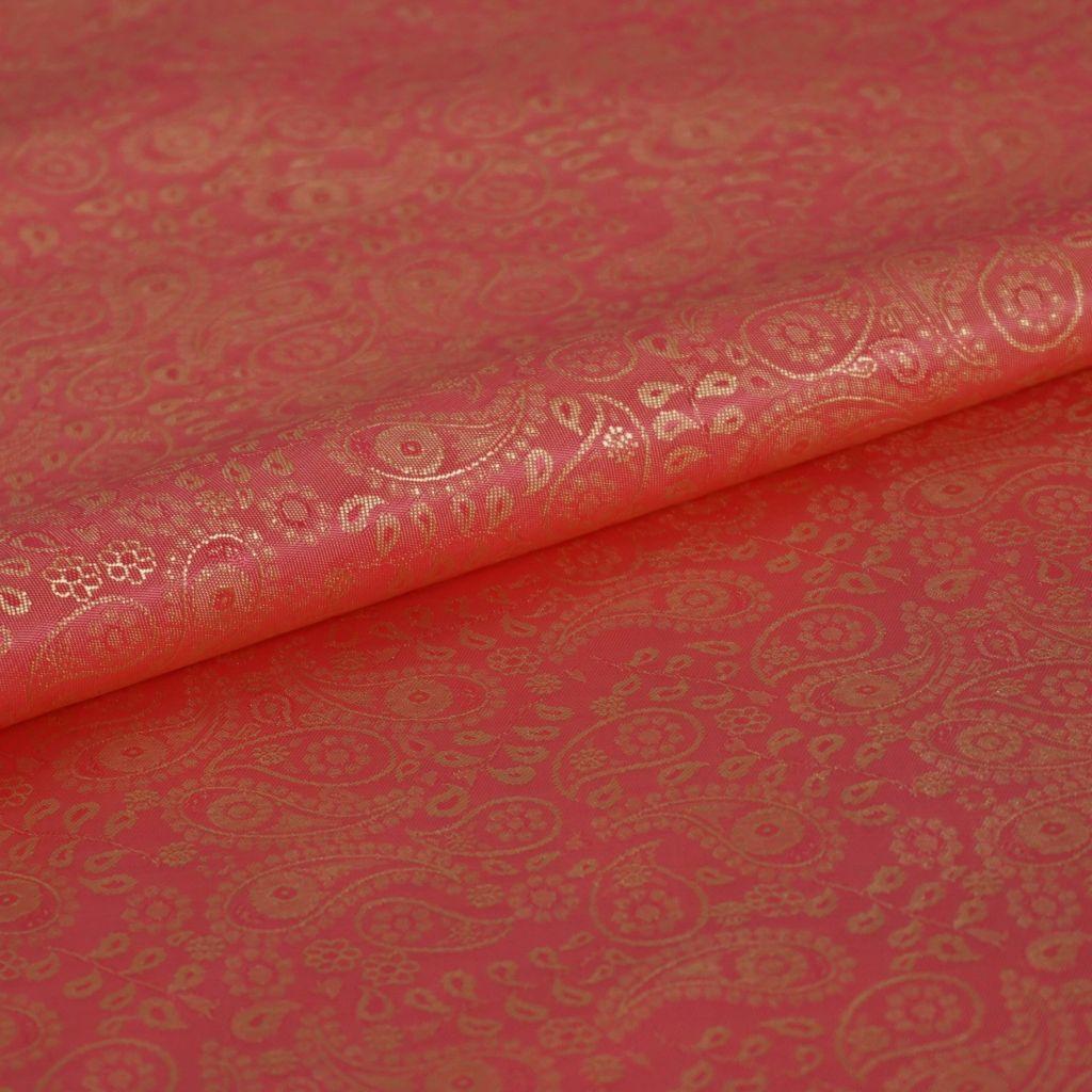 Futterstoff Paisley Viskosemix koralle gelb